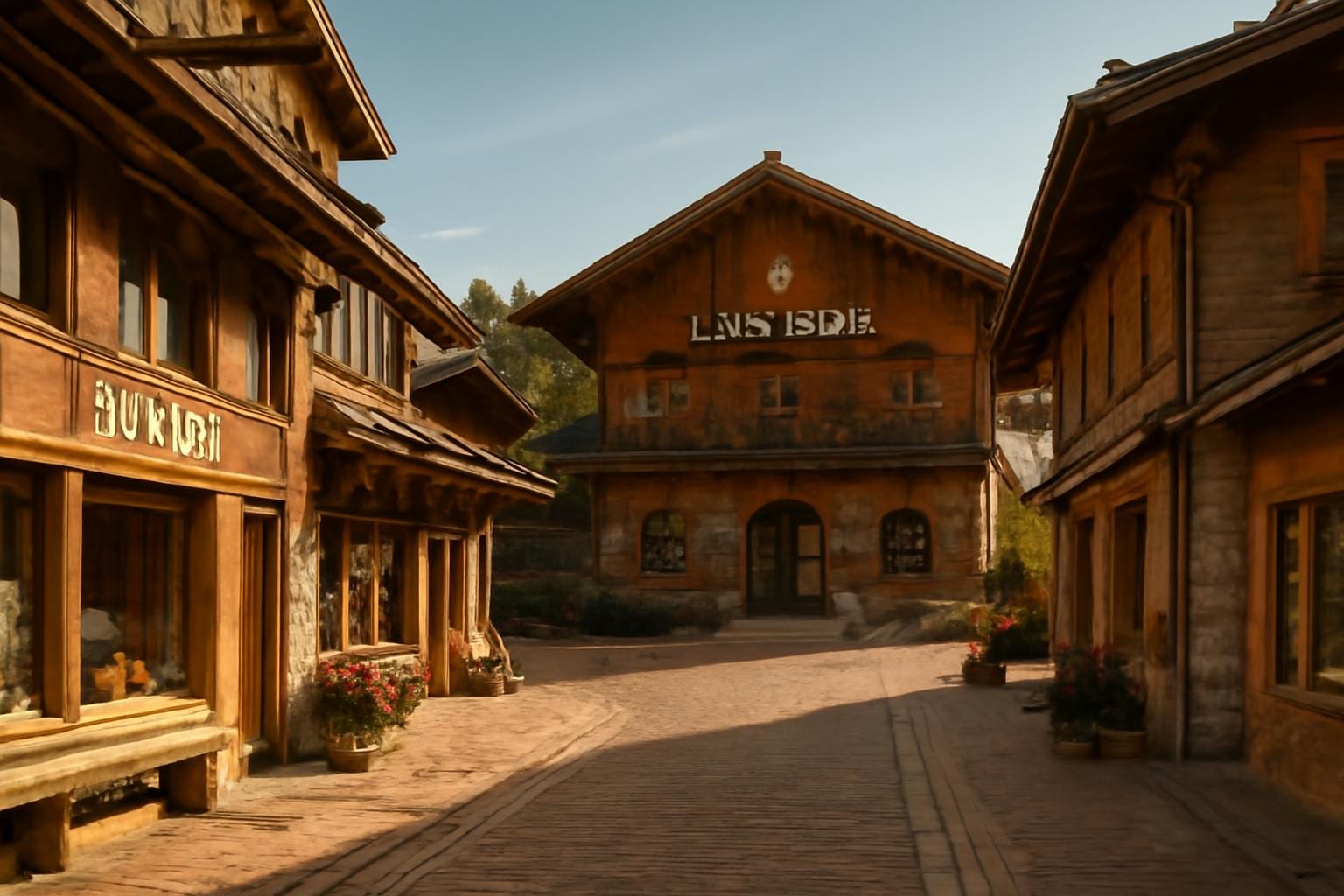 Les Gets village shops alpine village clubhouse